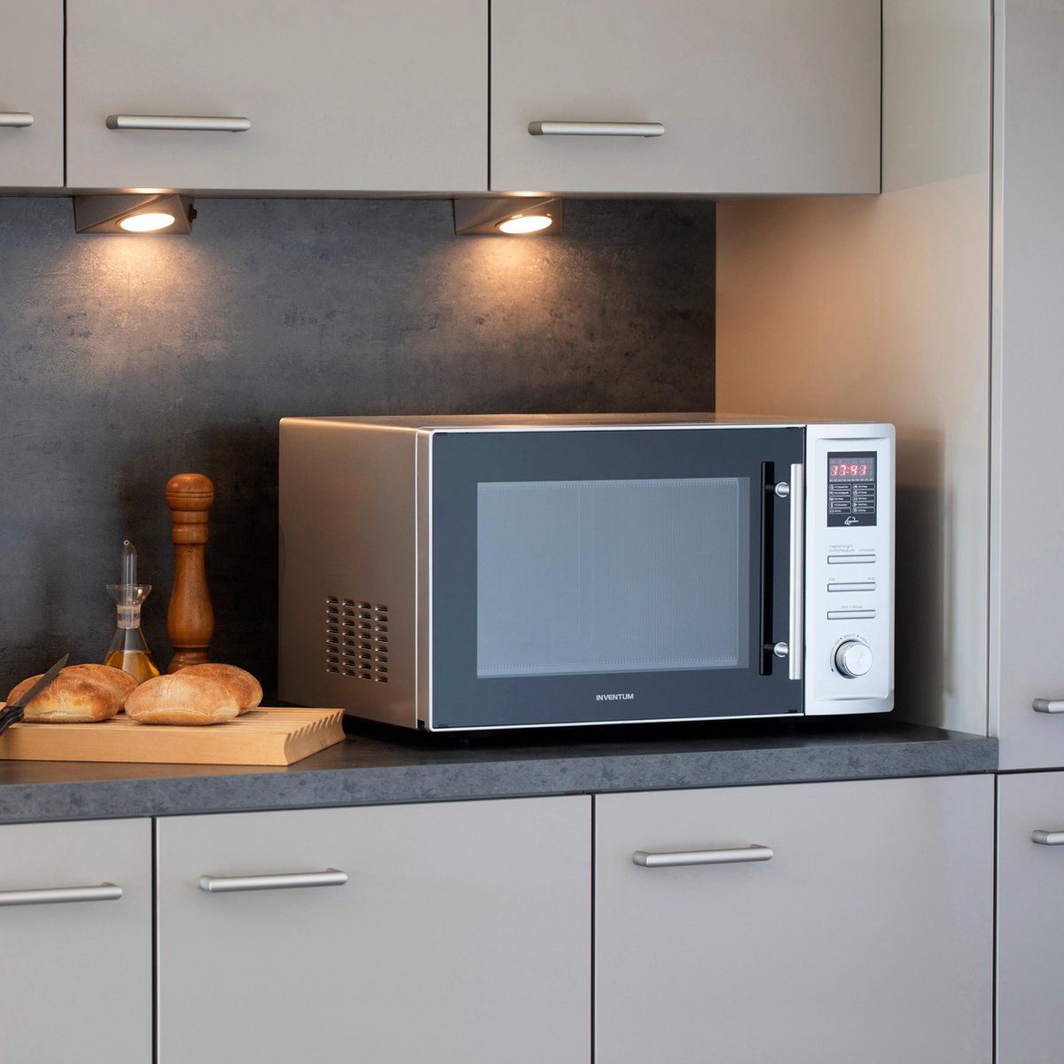 Inventum MN325CS combimagnetron vrijstaand RVS/Zwart