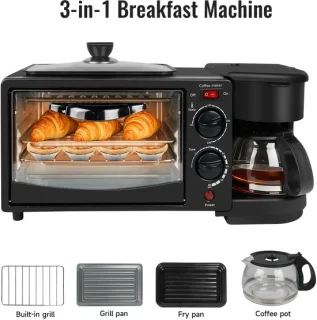 Joorly magnetron mini oven 9 liter zwart