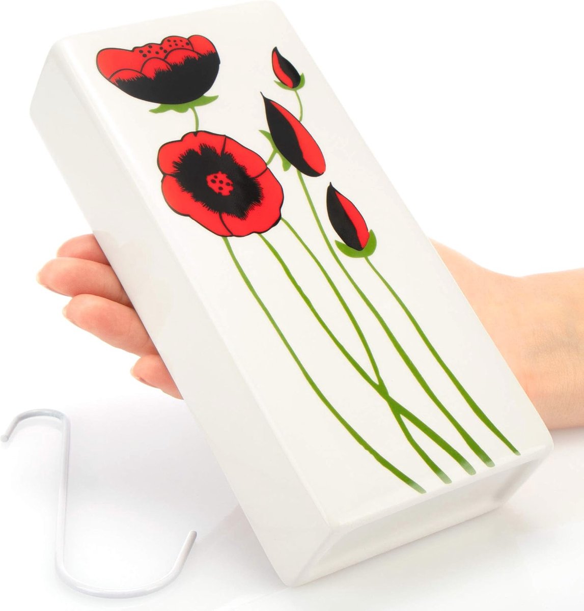 Keramische Luchtbevochtiger Bloemmotief 3-pack