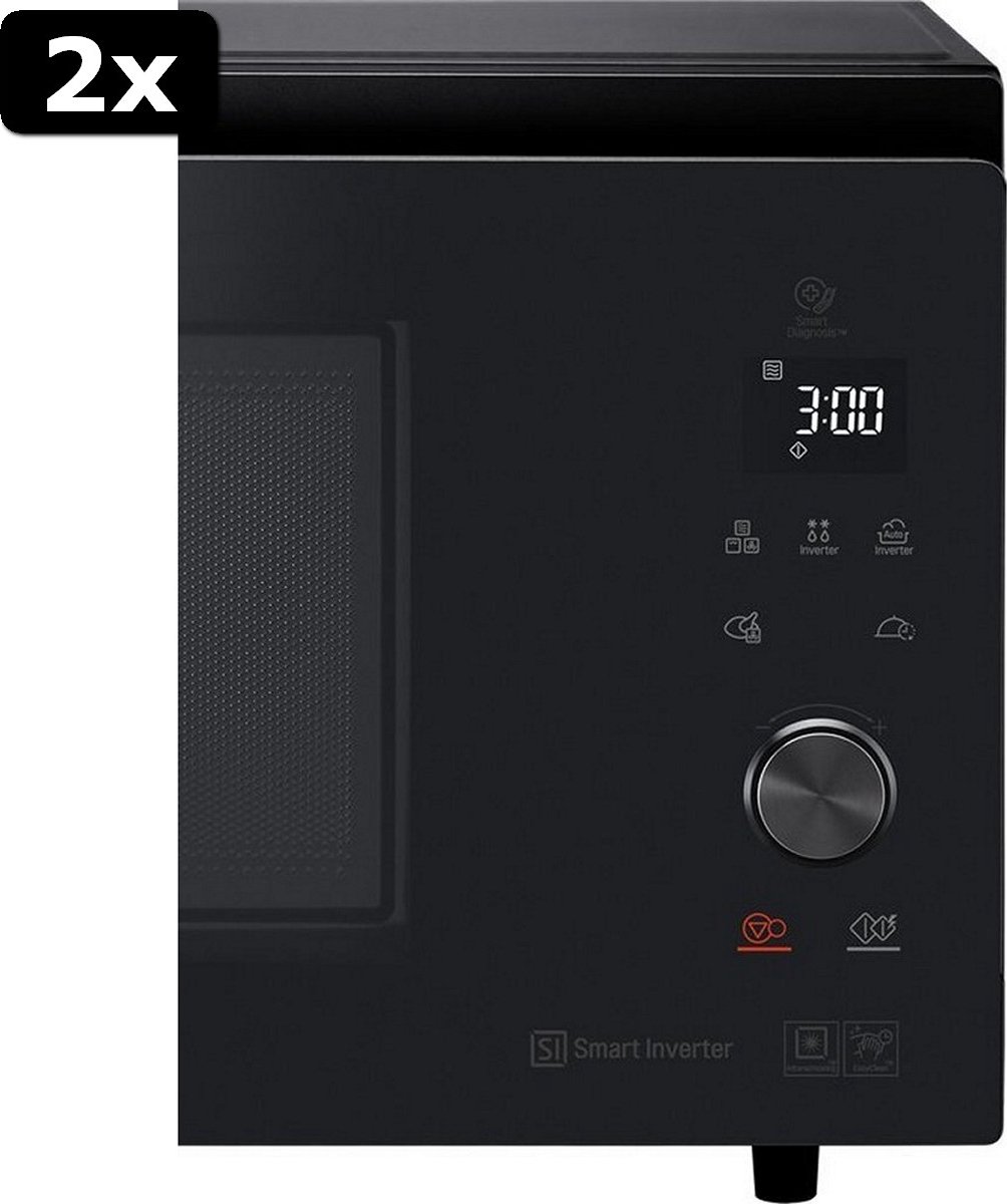 LG NeoChef MJ3965BIB Magnetron 39L Zwart 2x