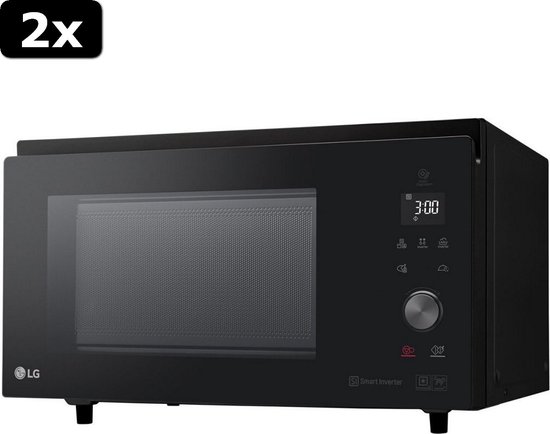 LG NeoChef MJ3965BIB Magnetron 39L Zwart 2x