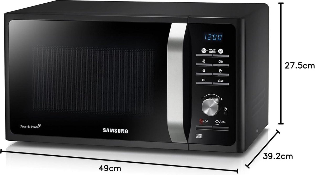Magnetron 23L met grill zwart 800W/1100W