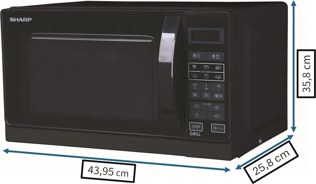 Magnetron met Grill 20L Zwart