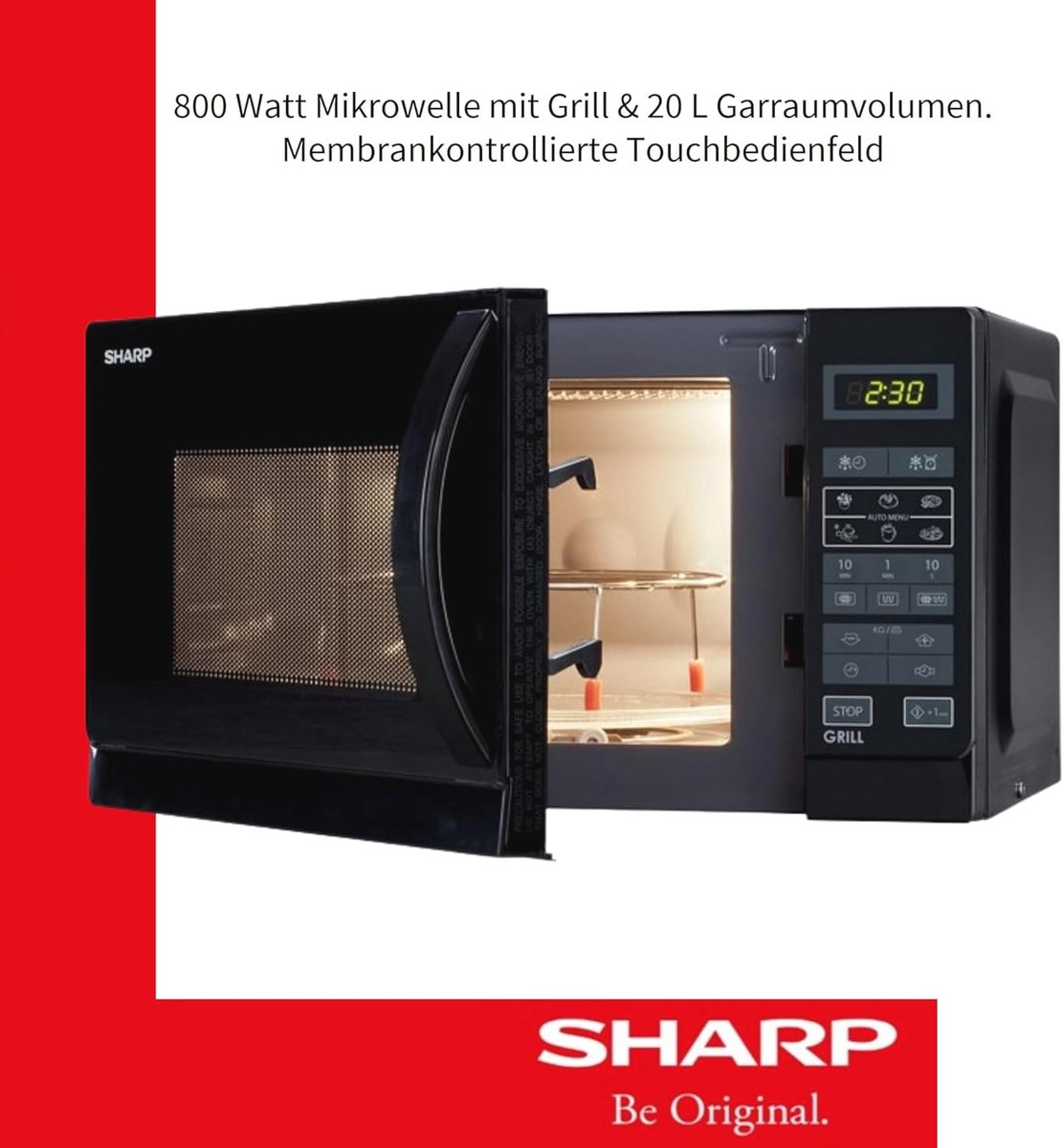 Magnetron met Grill 20L Zwart