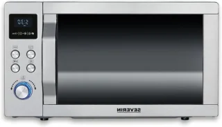Magnetron met grill en heteluchtoven combi 23 liter zilver