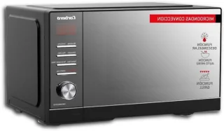 Magnetron met grill oven combi 23 liter zwart RVS