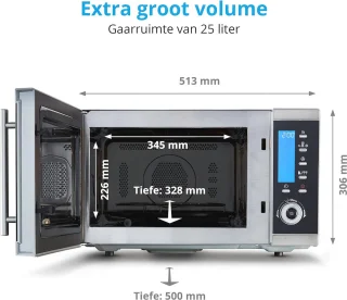Magnetron met grill - Zilver