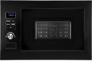 Magnetron oven met grill 25 liter mat zwart