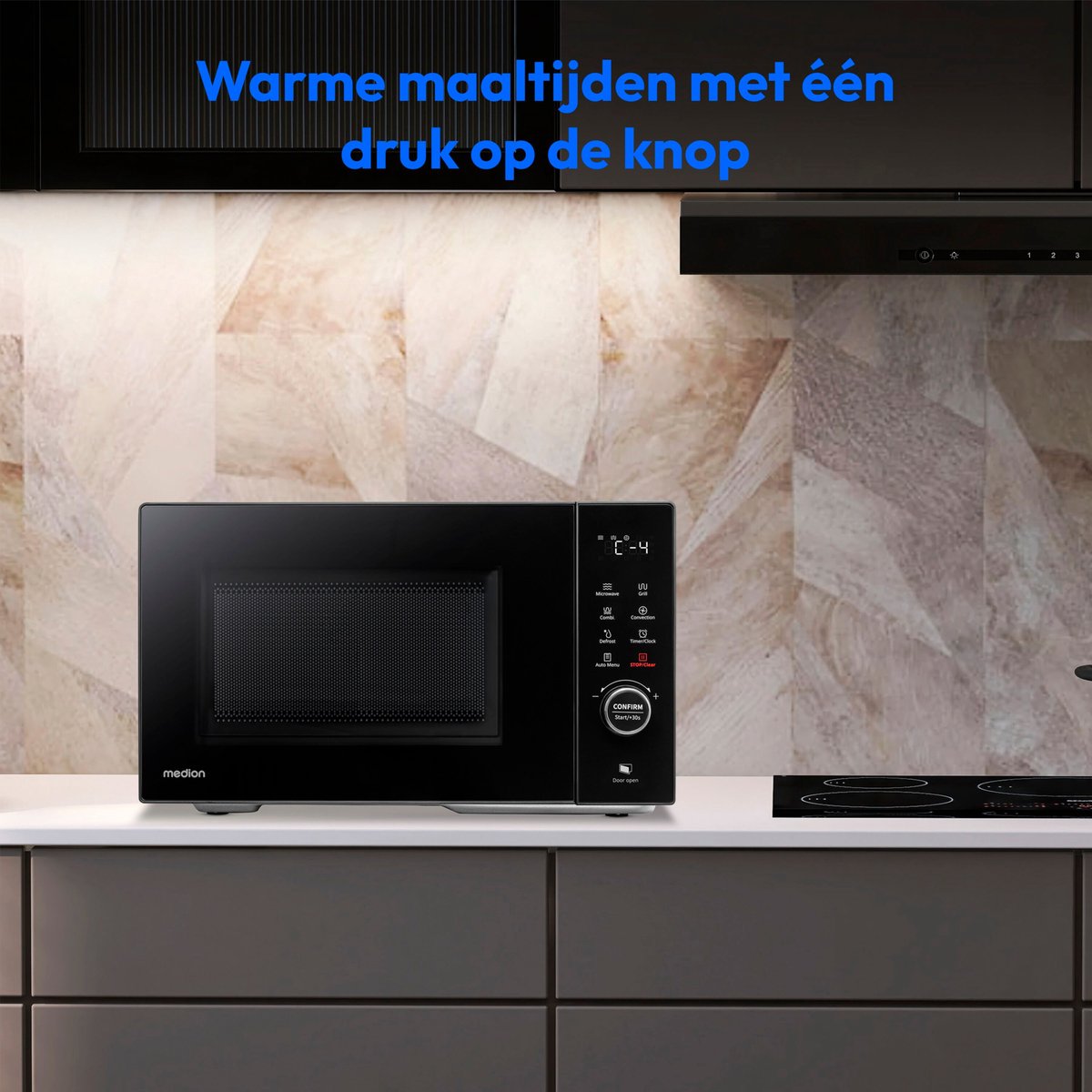 MEDION magnetron MD12031 met grill en convectie 23L staal