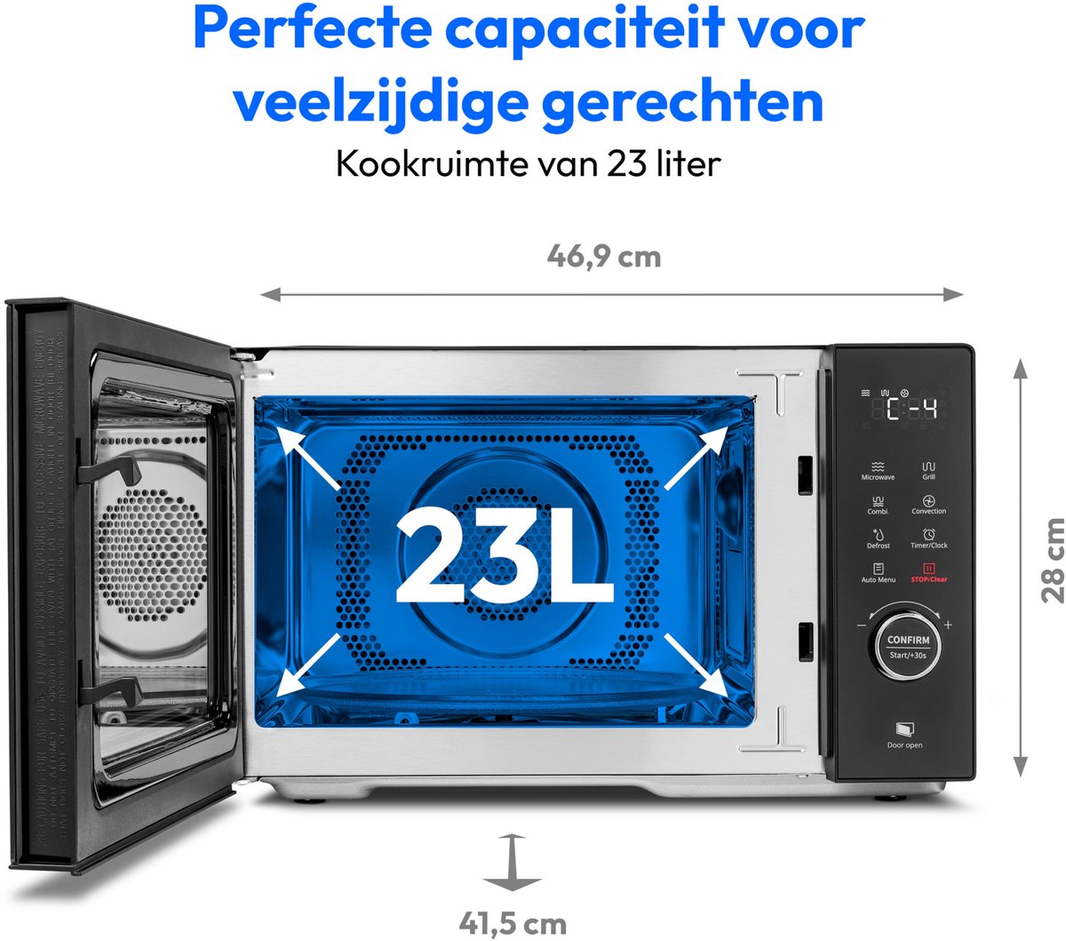 MEDION magnetron MD12031 met grill en convectie 23L staal