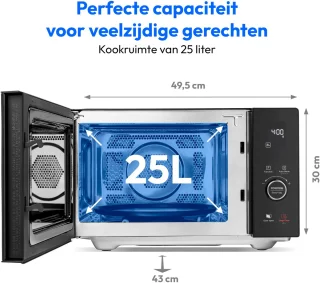 MEDION MD1204 magnetron met grill en heteluchtfunctie 25L RVS