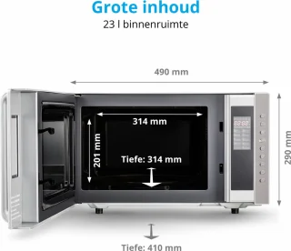 MEDION MD17495 3-in-1 magnetron zilver 23L