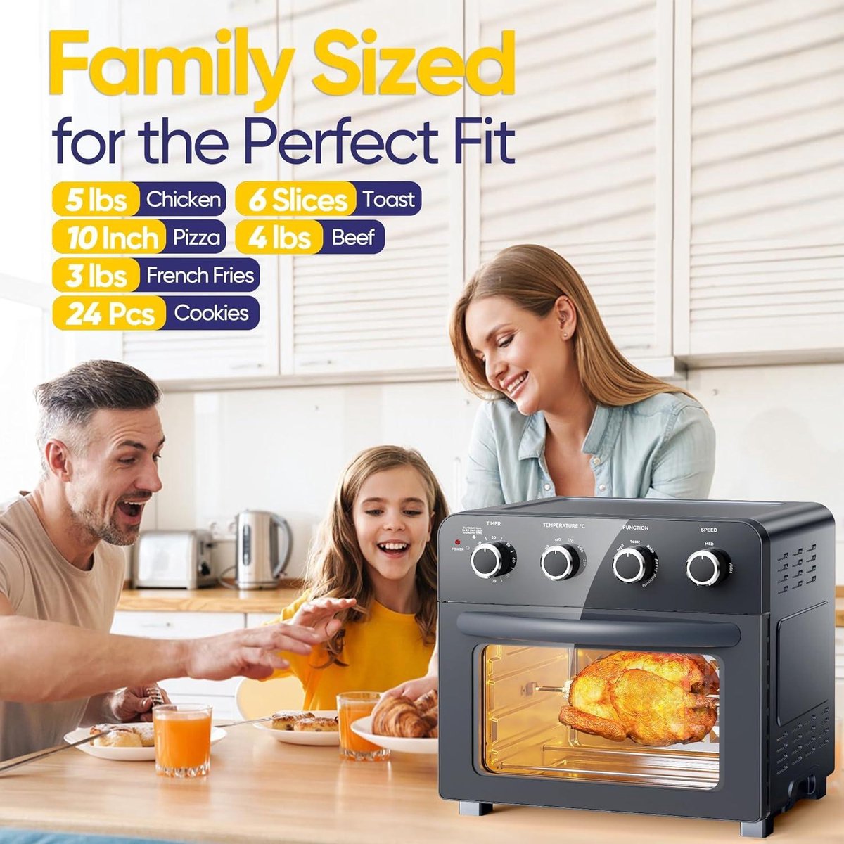 Multifunctionele 6-in-1 Mini-Oven 23L 1700W