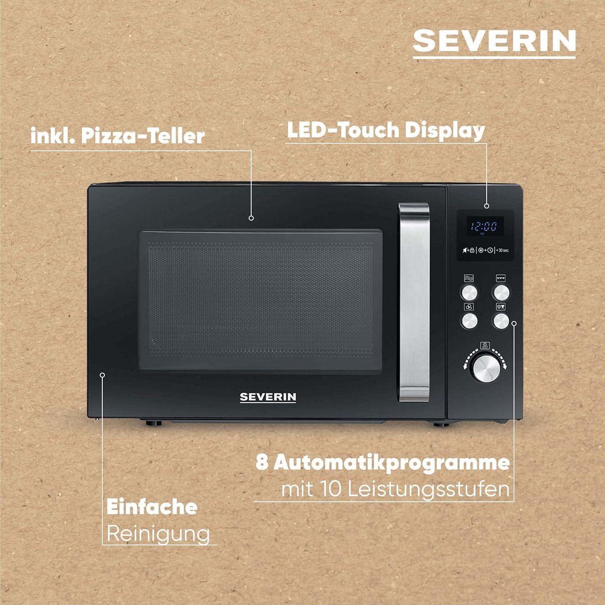MW 7752zwart 3-in-1 Minioven Magnetron Grill