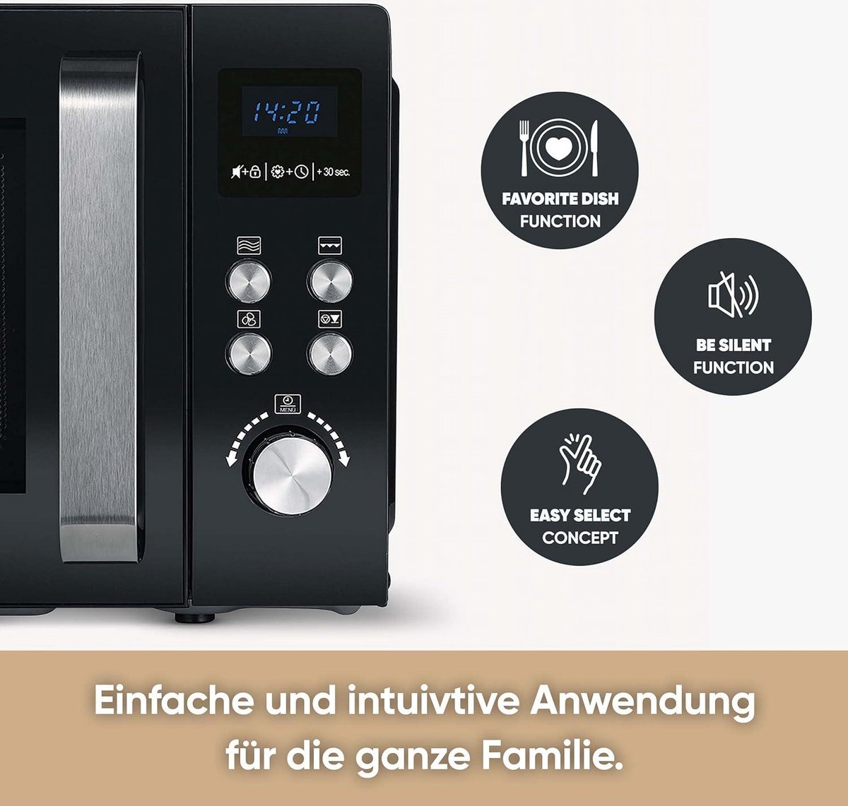 MW 7752zwart 3-in-1 Minioven Magnetron Grill