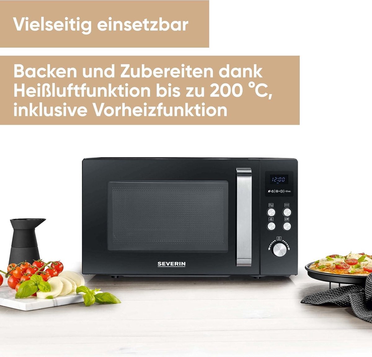 MW 7752zwart 3-in-1 Minioven Magnetron Grill