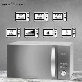 ProfiCook MWG 1176 H Combi Magnetron 23L Zilver
