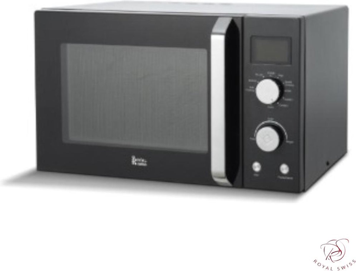De Royal Swiss Aanrechtblad Grill-Microgolfoven 30L Zwart/RVS in één oogopslag