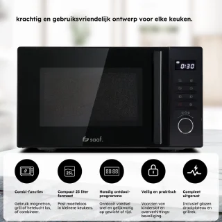 Saaf Combi-magnetron 25L Vrijstaand Zwart