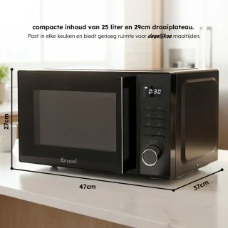 Saaf Combi-magnetron 25L Vrijstaand Zwart