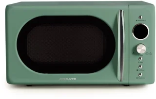 Retro design, moderne functies: compacte magnetron met grill