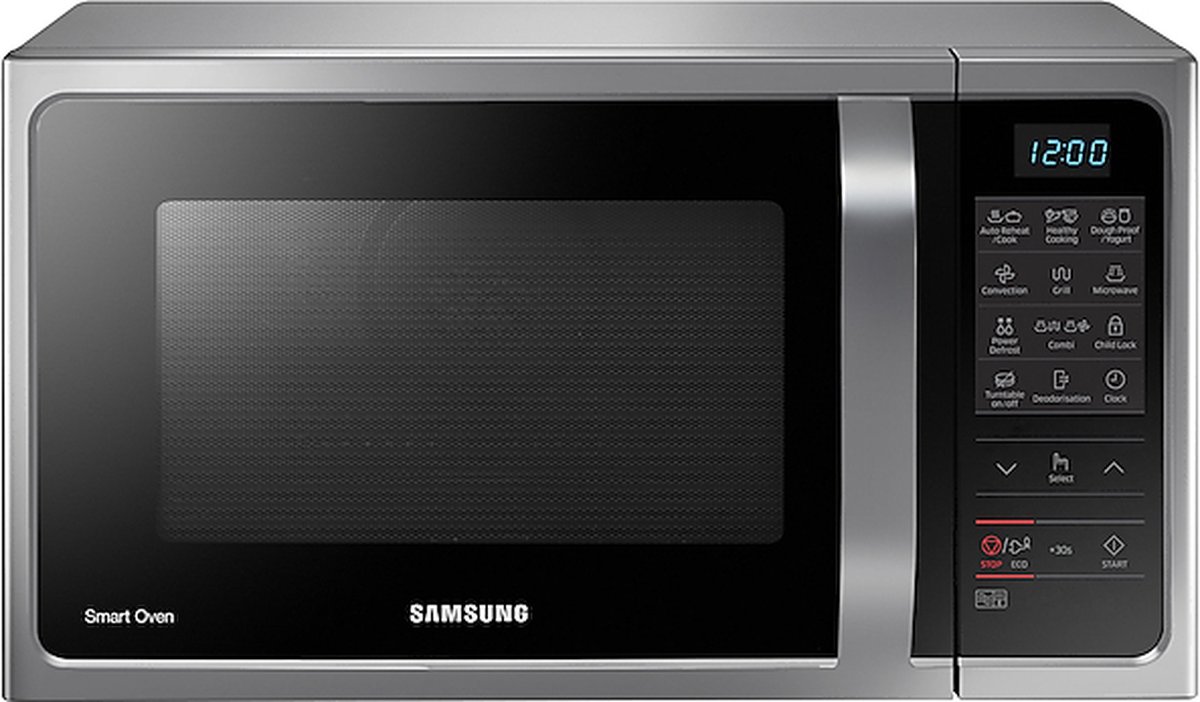 De Samsung MC28H5013AS Combinatiemagnetron 28 l Zwart/Roestvrijstaal in één oogopslag