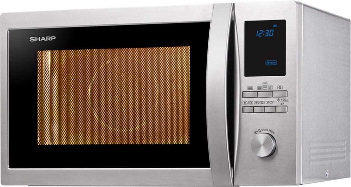 Sharp R-982 STWE combi-magnetron RVS vrijstaand