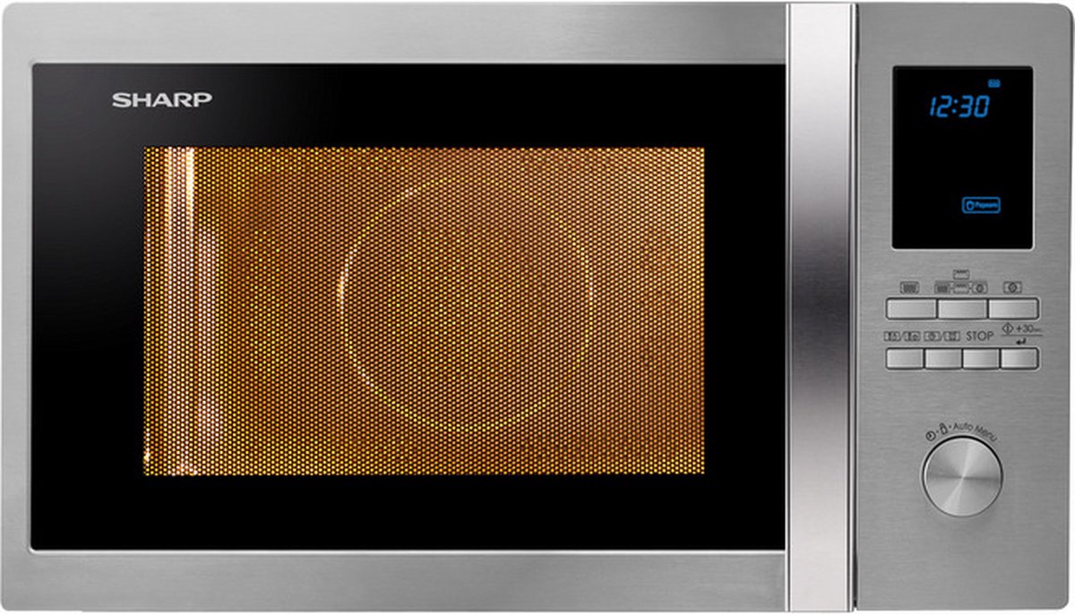 Sharp R-982 STWE combi-magnetron RVS vrijstaand