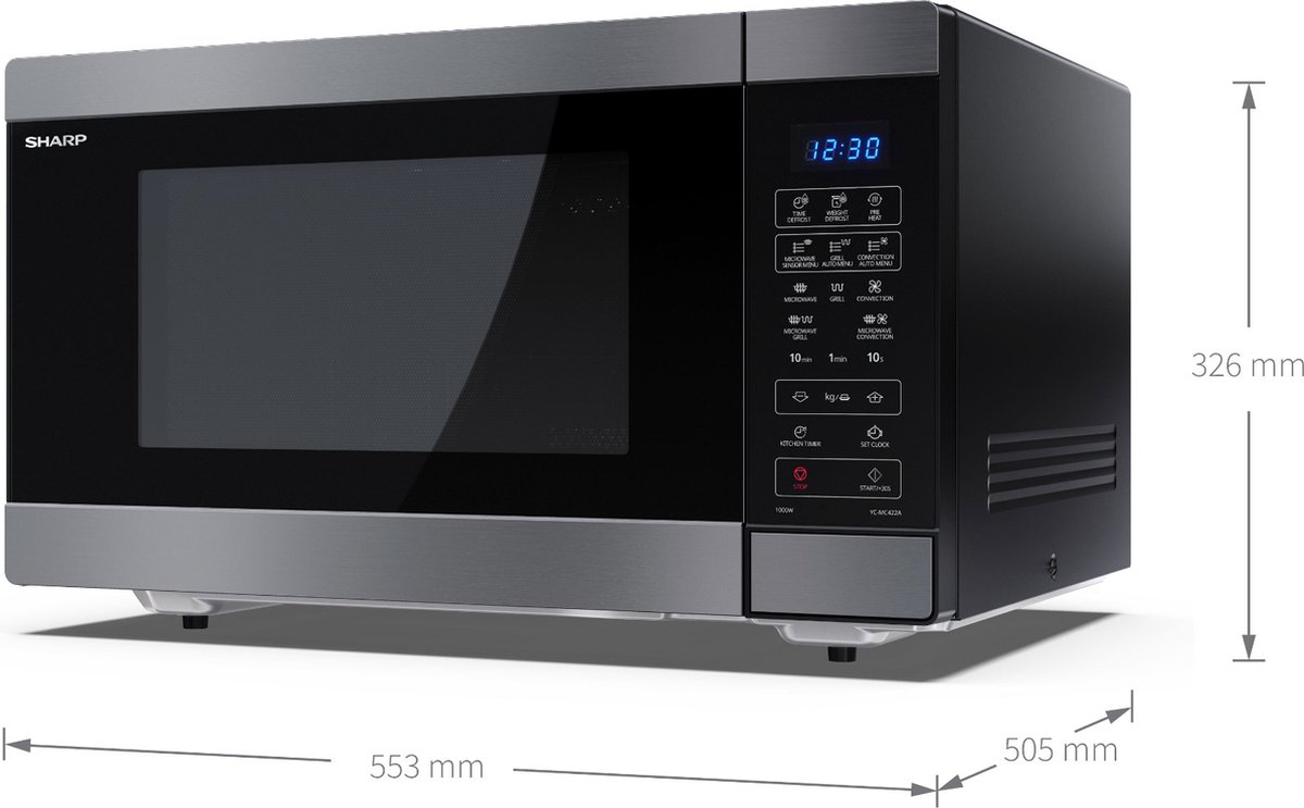 Sharp YC-MC422AE-SB combimagnetron 42L zwart
