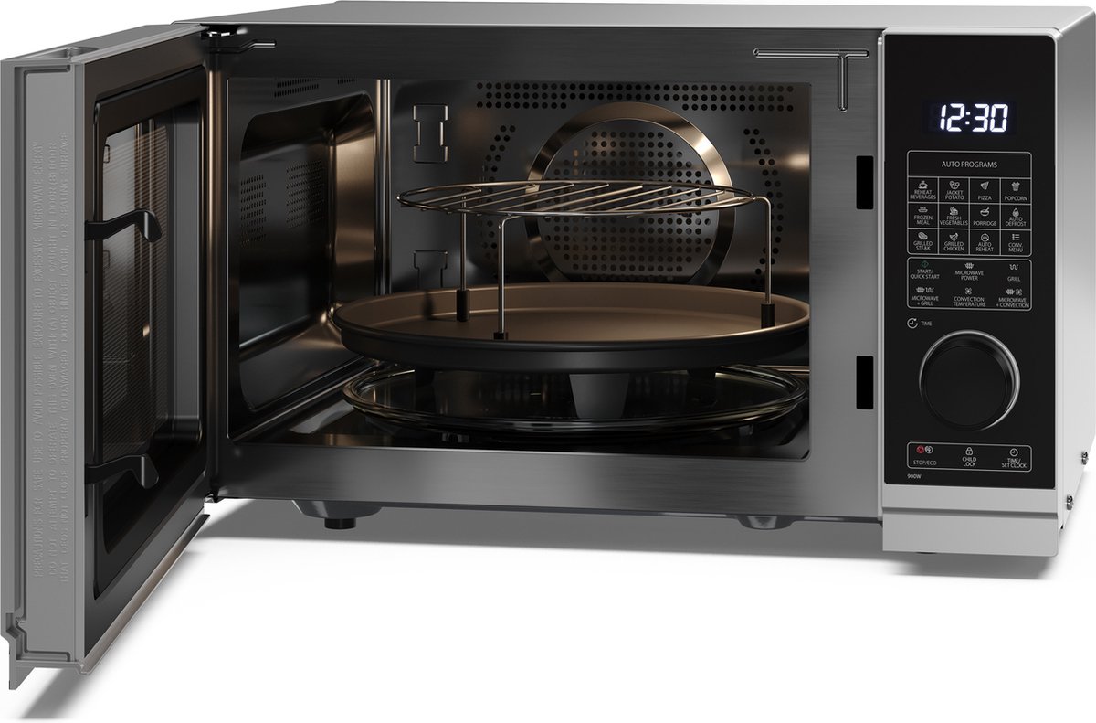 Wat vinden we goed aan de Sharp YC-PC254AE-S combimagnetron 25L zilver