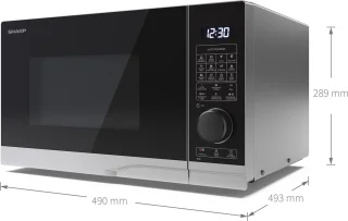 Sharp YC-PC254AE-S combimagnetron 25L zilver