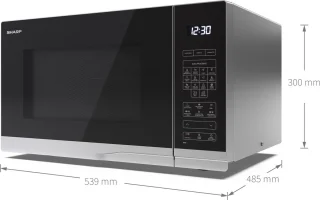 Sharp YC-PC322AE-S Combimagnetron 32L Zilver