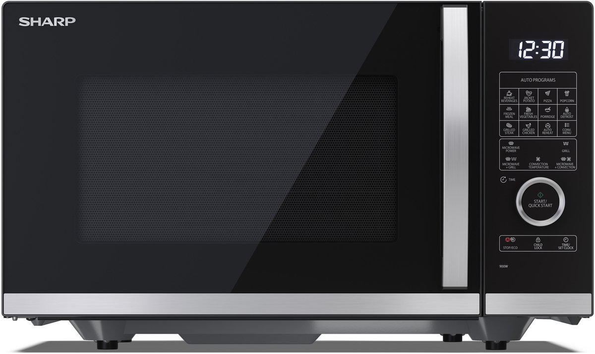 De Sharp YC-QC254AE-B Flatbed Combi Magnetron 25L Zwart in één oogopslag