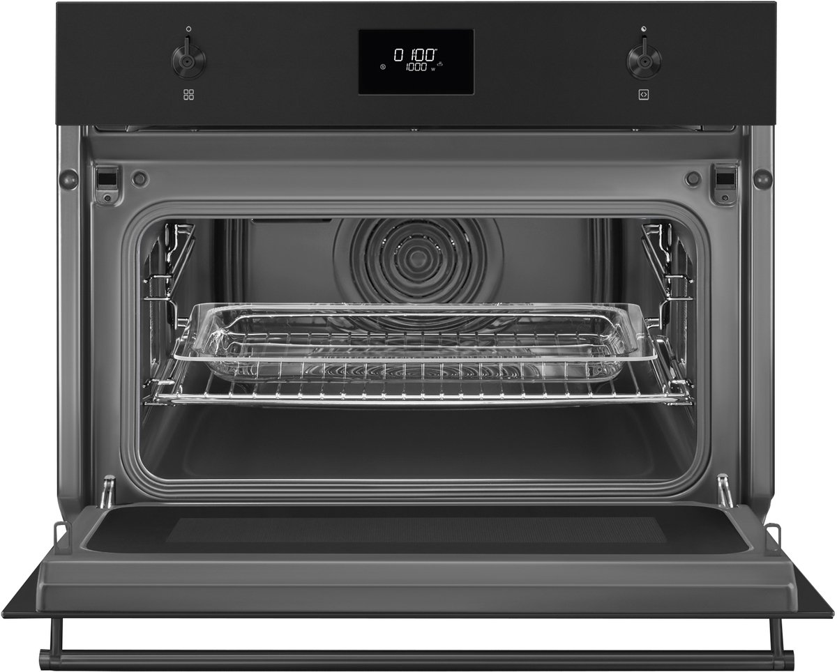 SMEG SO4301M1N Combi-oven 45 cm Mat Zwart
