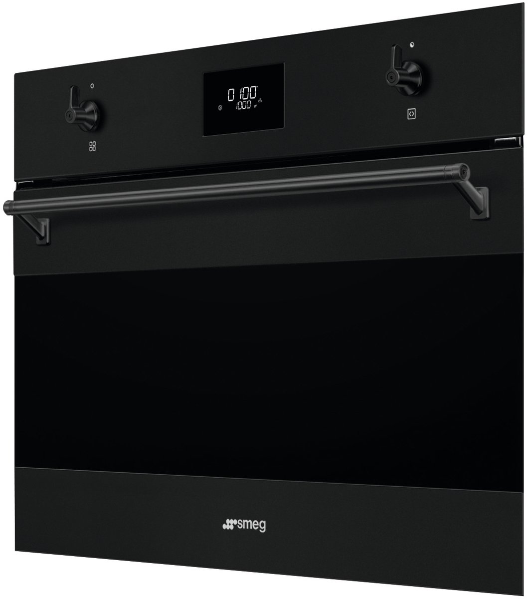 SMEG SO4301M1N Combi-oven 45 cm Mat Zwart