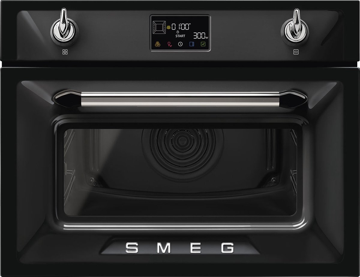 SMEG SO4902M1N Inbouw Combi-magnetron 45 cm Zwart