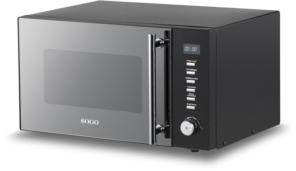 SOGO Combi Magnetron met Heteluchtoven en Grill 25L Zwart