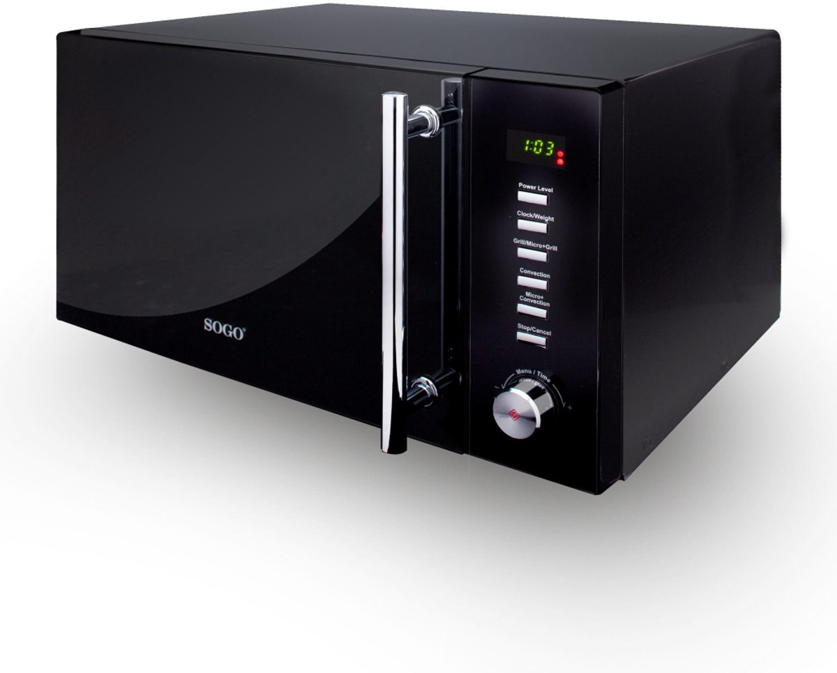 SOGO Combi Magnetron met Heteluchtoven en Grill 25L Zwart