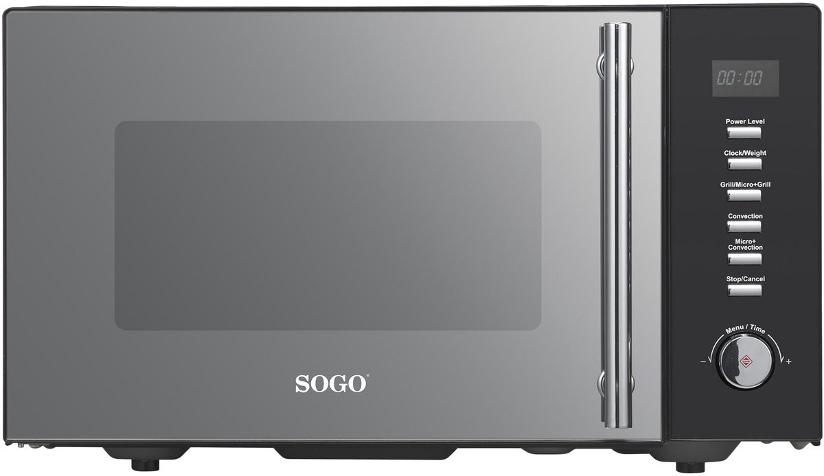 SOGO Combi Magnetron met Heteluchtoven en Grill 25L Zwart