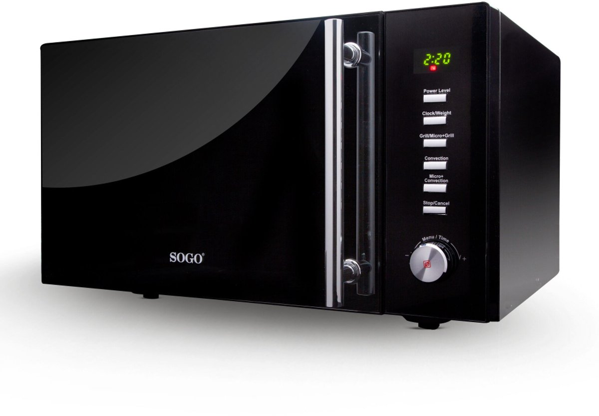 SOGO Combi Magnetron met Heteluchtoven en Grill 25L Zwart