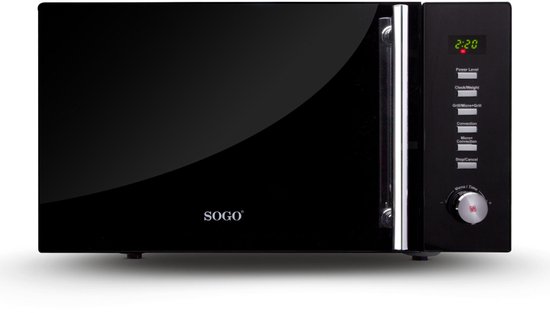 SOGO Combi Magnetron met Heteluchtoven en Grill 25L Zwart