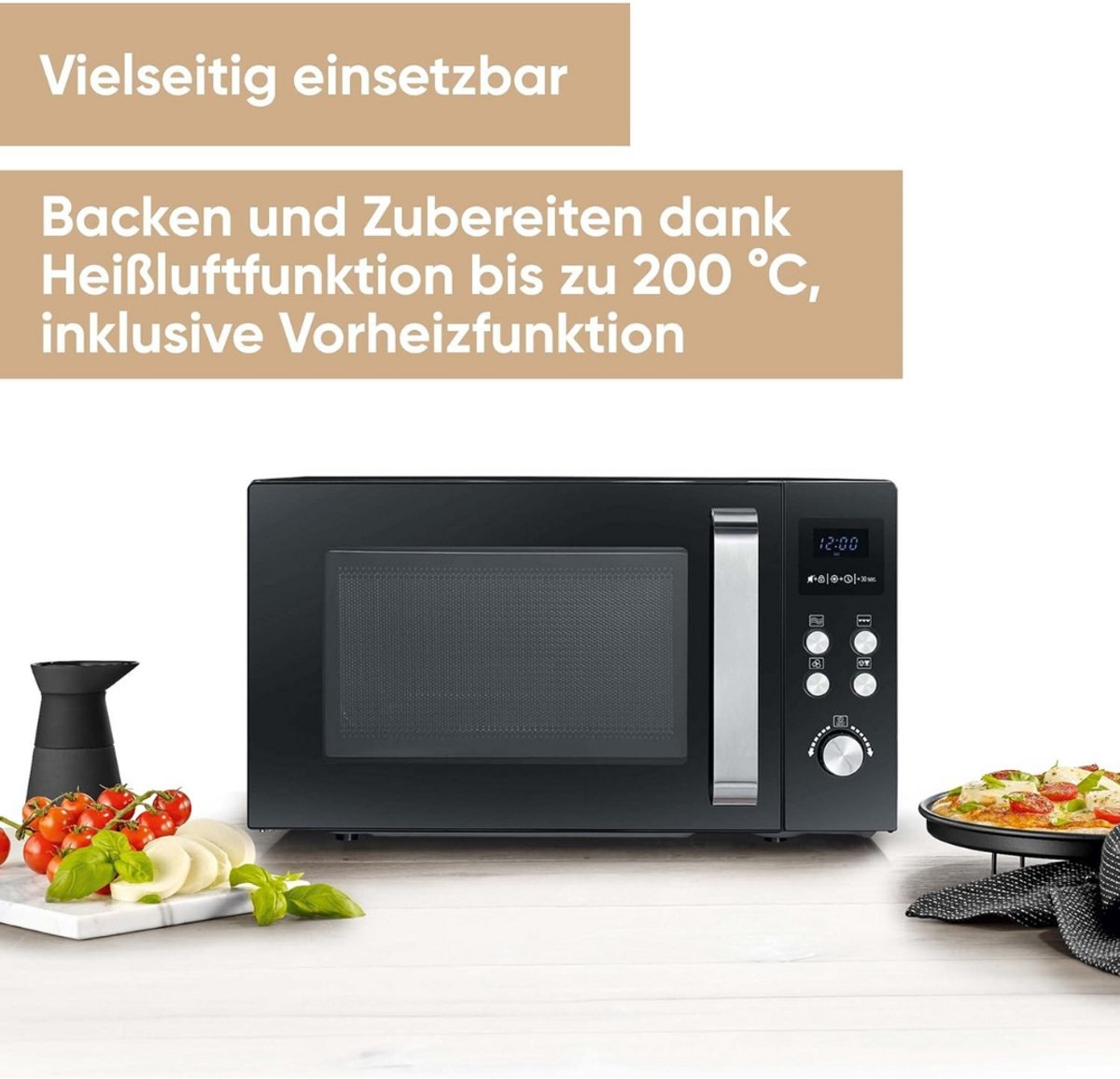 Solene Combi Magnetron RVS Zwart Zilver Vrijstaand