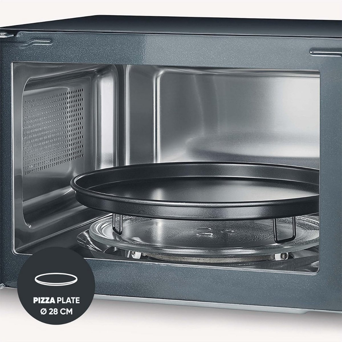 Solene Combi Magnetron RVS Zwart Zilver Vrijstaand
