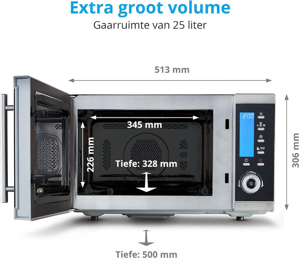 Solene Combi Magnetron RVS Zwart Zilver Vrijstaand
