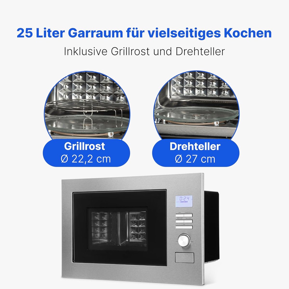 Solene Combi Magnetron RVS/Zwart/Zilver Vrijstaand