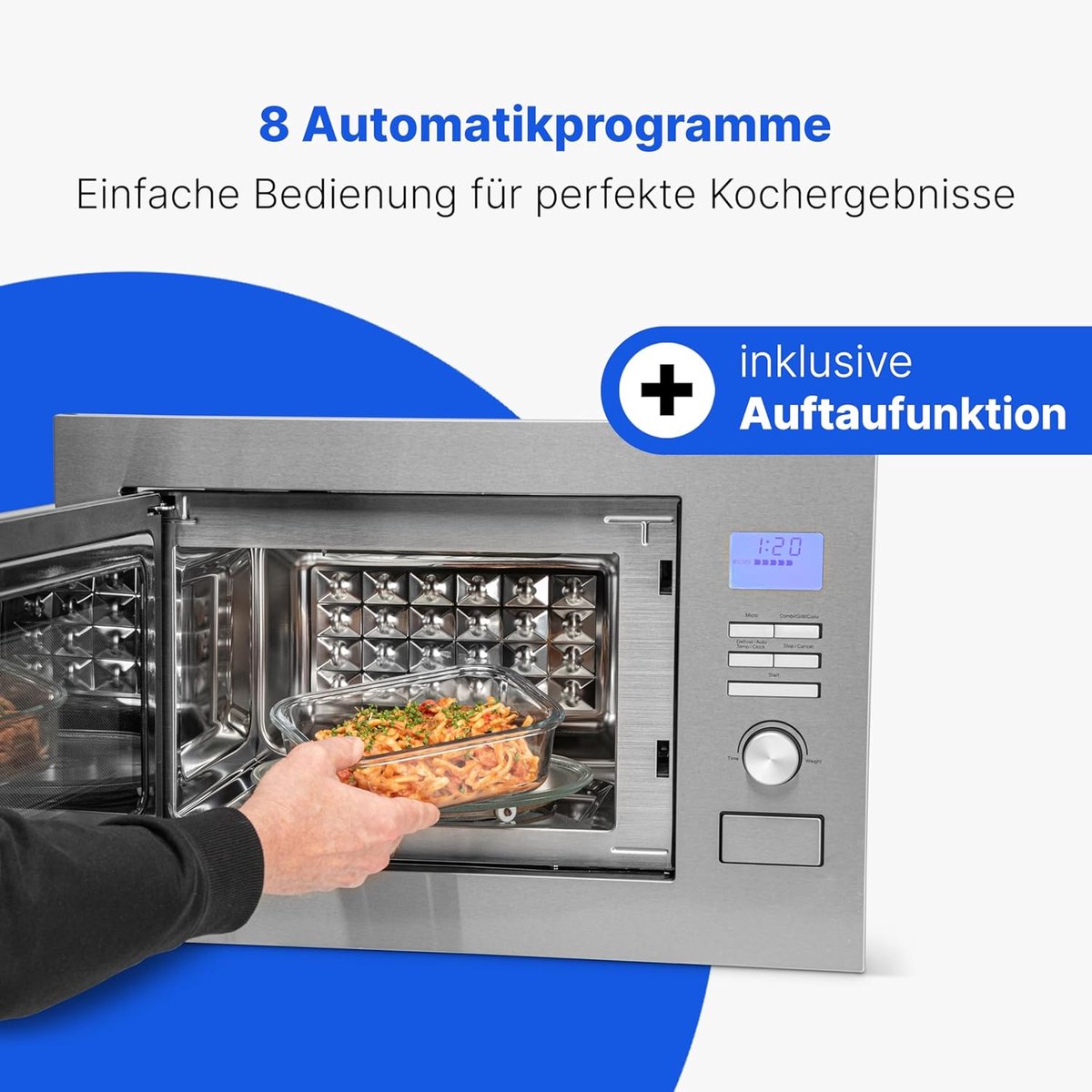 Solene Combi Magnetron RVS/Zwart/Zilver Vrijstaand