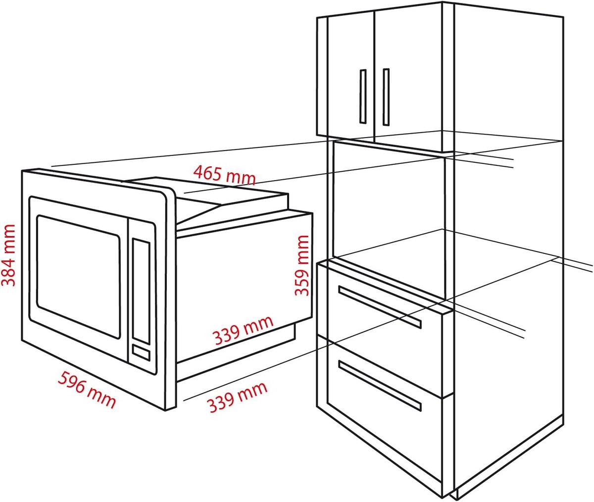 Solene Combi Magnetron RVS/Zwart/Zilver Vrijstaand