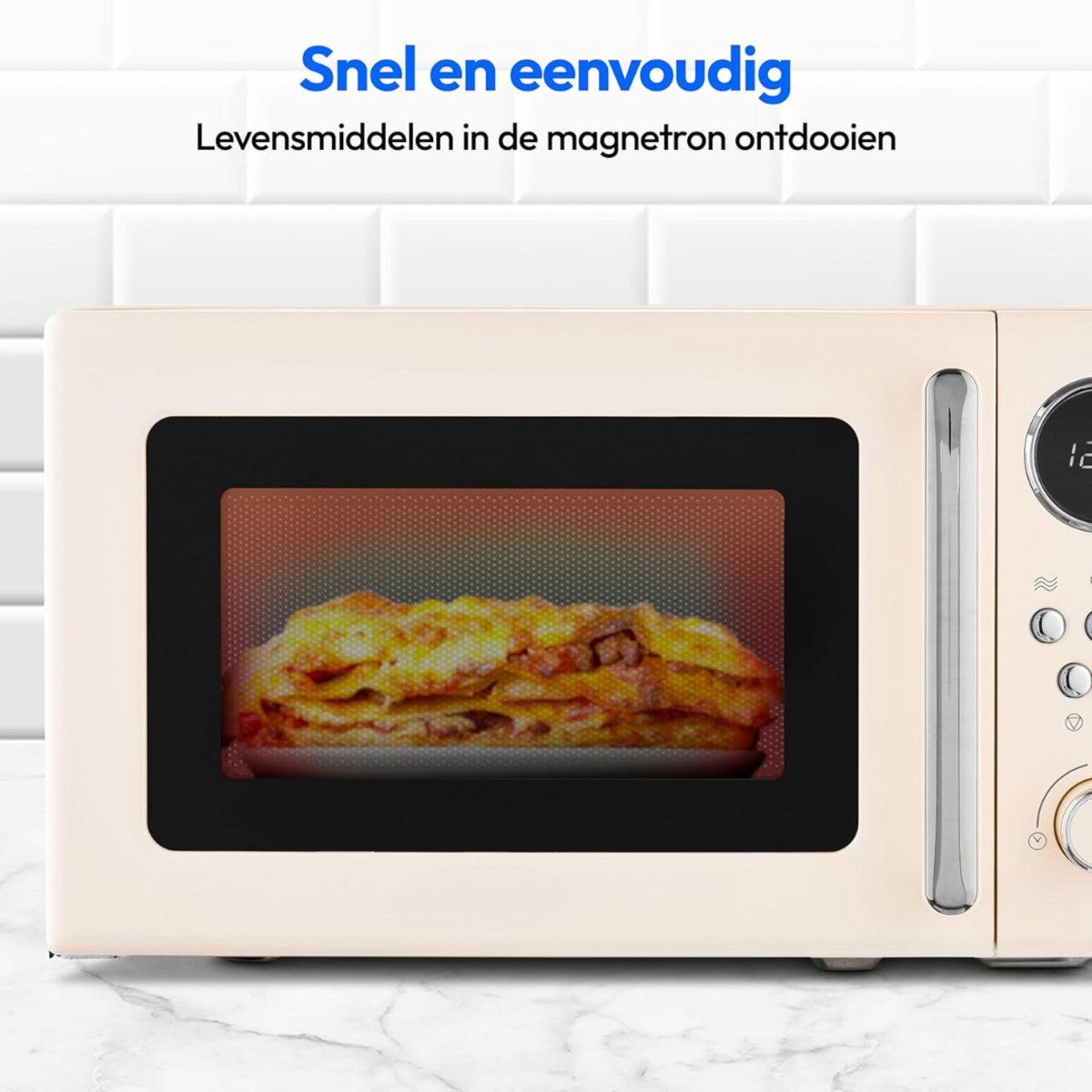 Solene Combi Magnetron Vrijstaand RVS Zwart Zilver