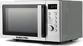 Swiss Pro+ Combi Magnetron Met Grill 20L RVS Zilver