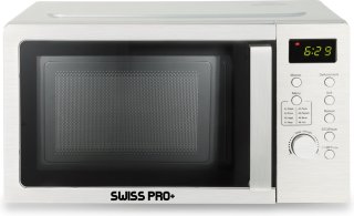 Swiss Pro+ Combi Magnetron Met Grill 20L RVS Zilver